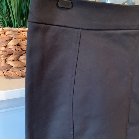 MNG Mango NEW Black Sustainable Cotton Black Zip Back Pencil Skirt Size 12 - Picture 4 of 9